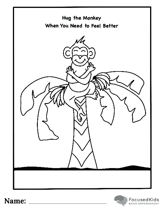 FocusedKids Coloring Page Download: Monkey in Tree